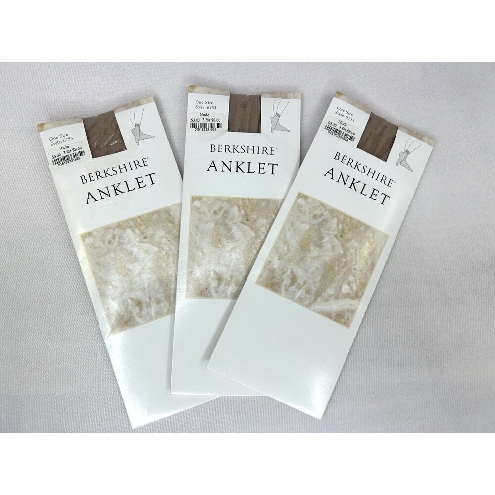 Berkshire 3 Pair Pack Nude Sheer Anklet 6753